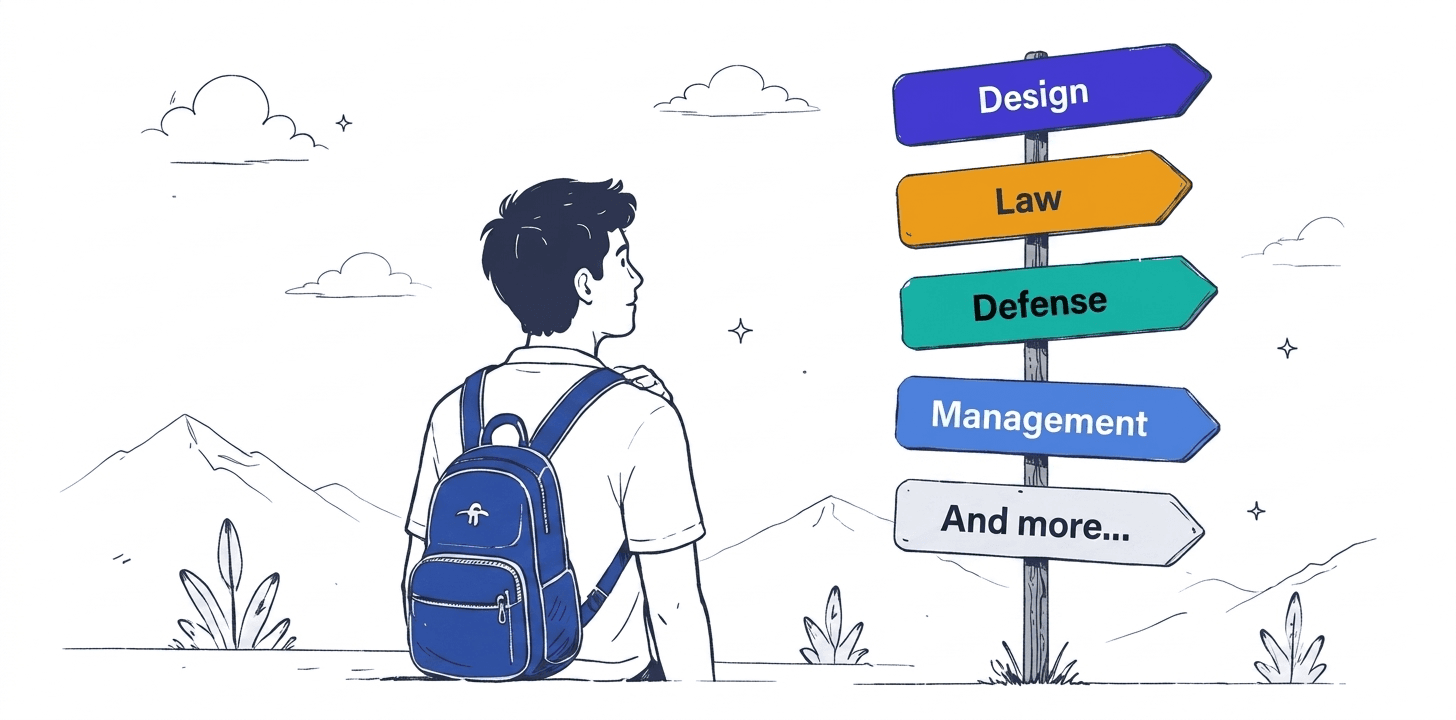 Student making career choices